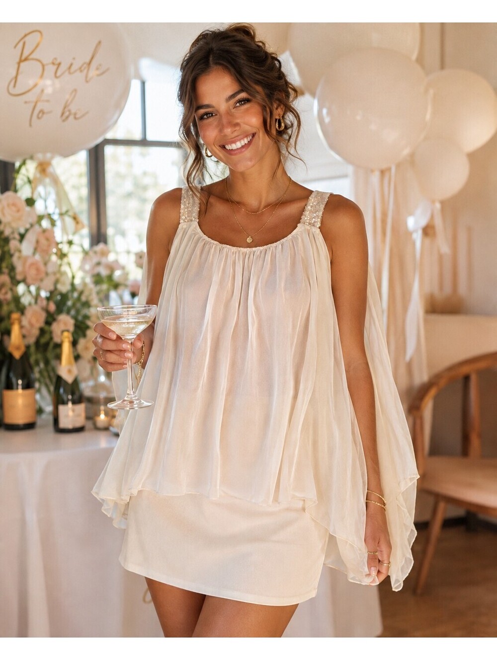 Belle France cold shoulder top.